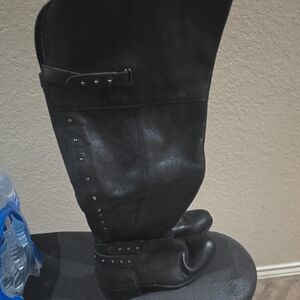 Vince Camuto Studded Black Heeled Boots